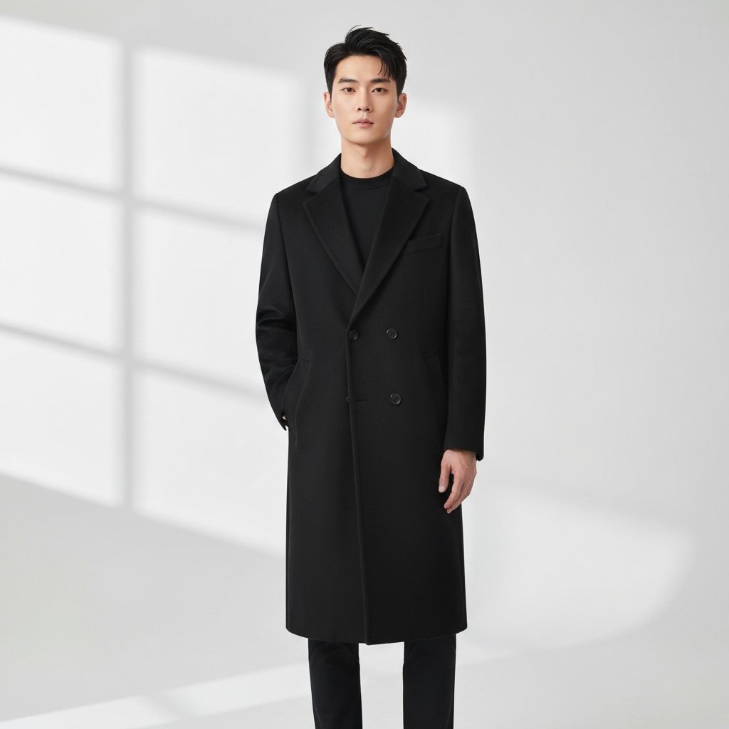 울 싱글 롱코트