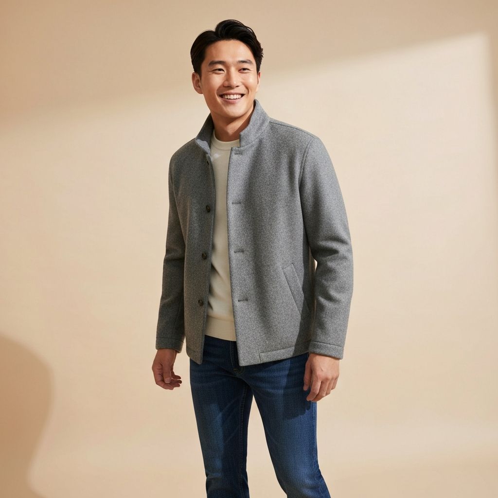 울 블루종 자켓