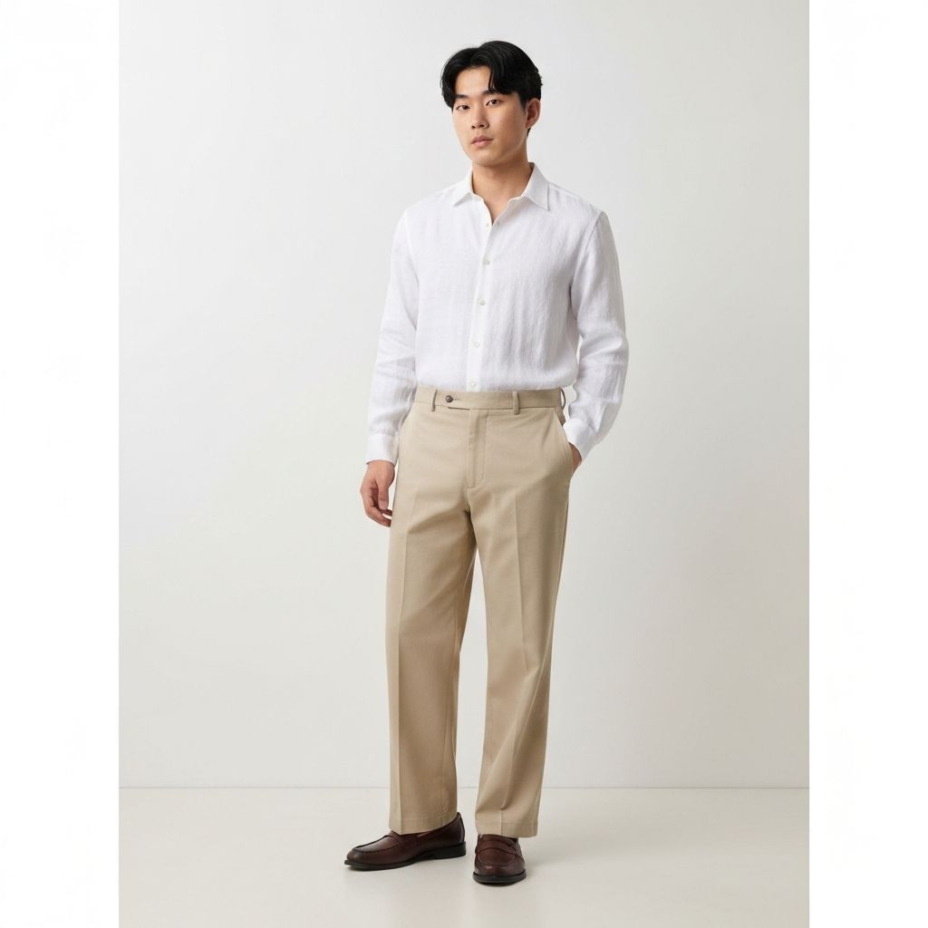 와이드 핏 슬랙스